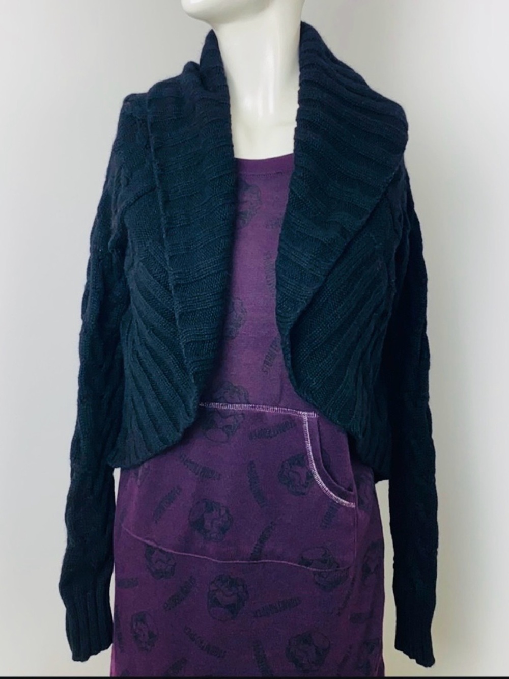 Vince Black Textured Collared Cardigan – Size XS